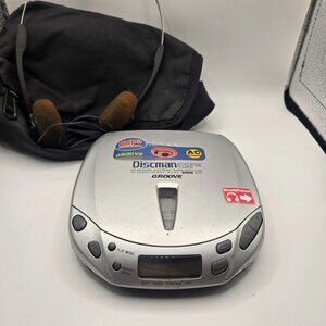 Vintage Sony D-E401 Discman ESP2 CD Player Headphones Case